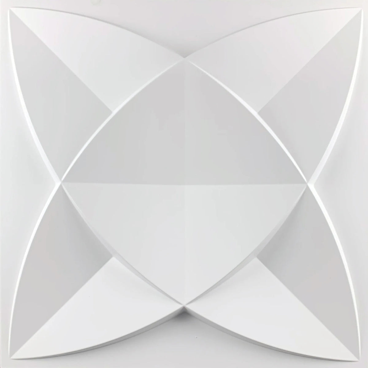 décoration murale panneau 3d blanc triangles géométriques moderne imperméable résistant humidité 30x30cm