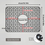 tapis cuisine silicone perforé moderne noir 200°C résistant 46.2cm 31.7cm