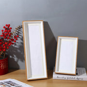 Support de cadre photo design créatif longue bande en résine bois naturel pour décoration murale moderne