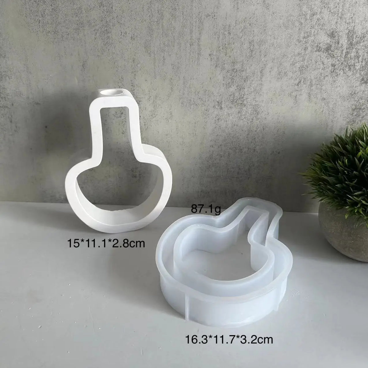 vases silicone blancs modernes contemporains artisanat bricolage hydroponiques gypse colle