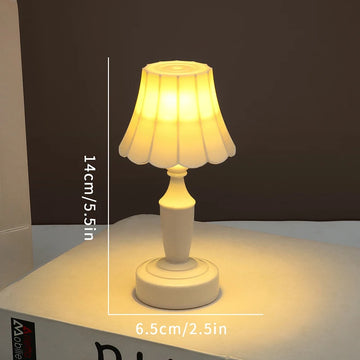 lampe table veilleuse fleur led blanc plissé classique adhésif interrupteur chambre coucher