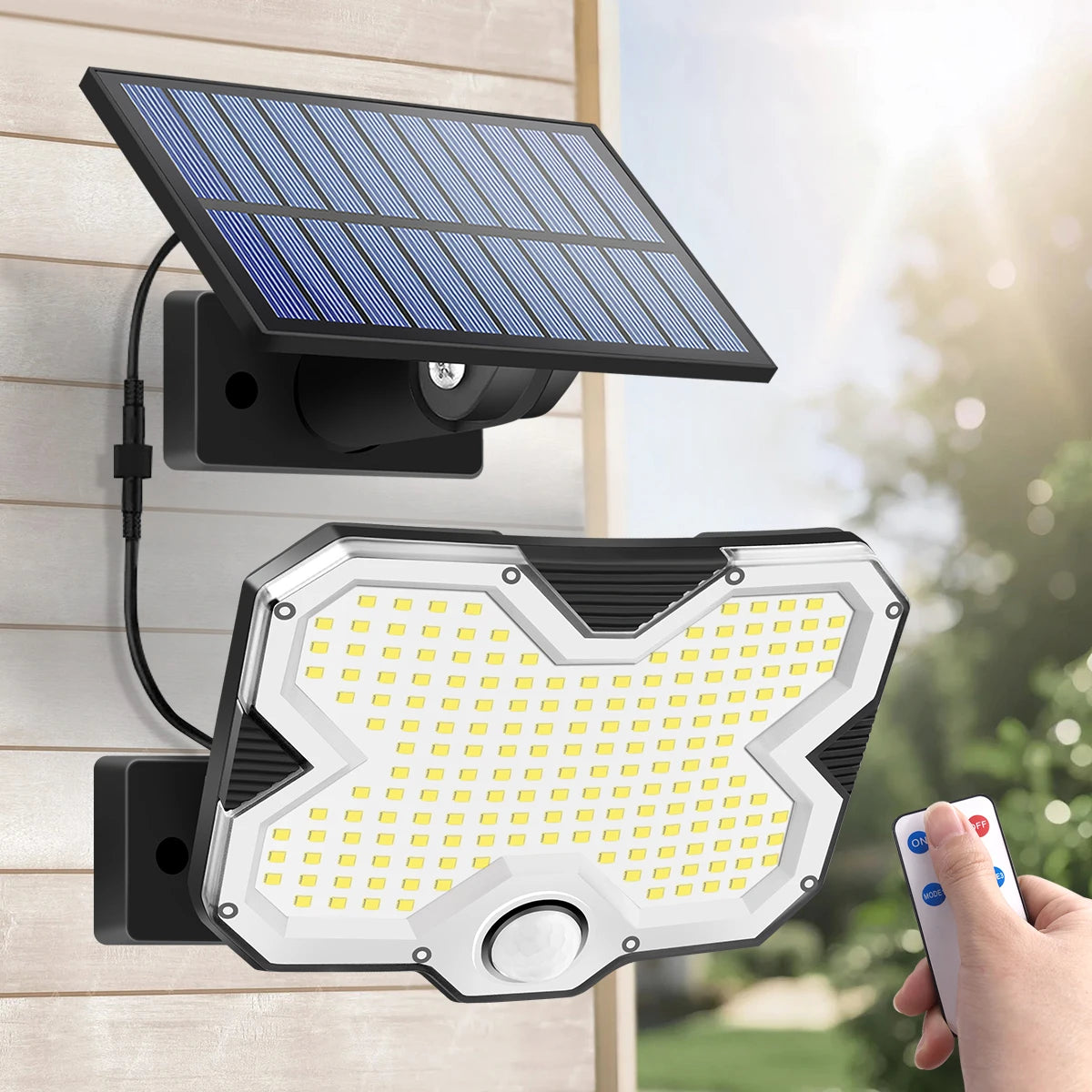 lampe solaire extérieur led ip65 noir gris blanc automatique