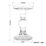 bougeoir verre classique transparent gravé décoration maison bougie aromathérapie ornement table