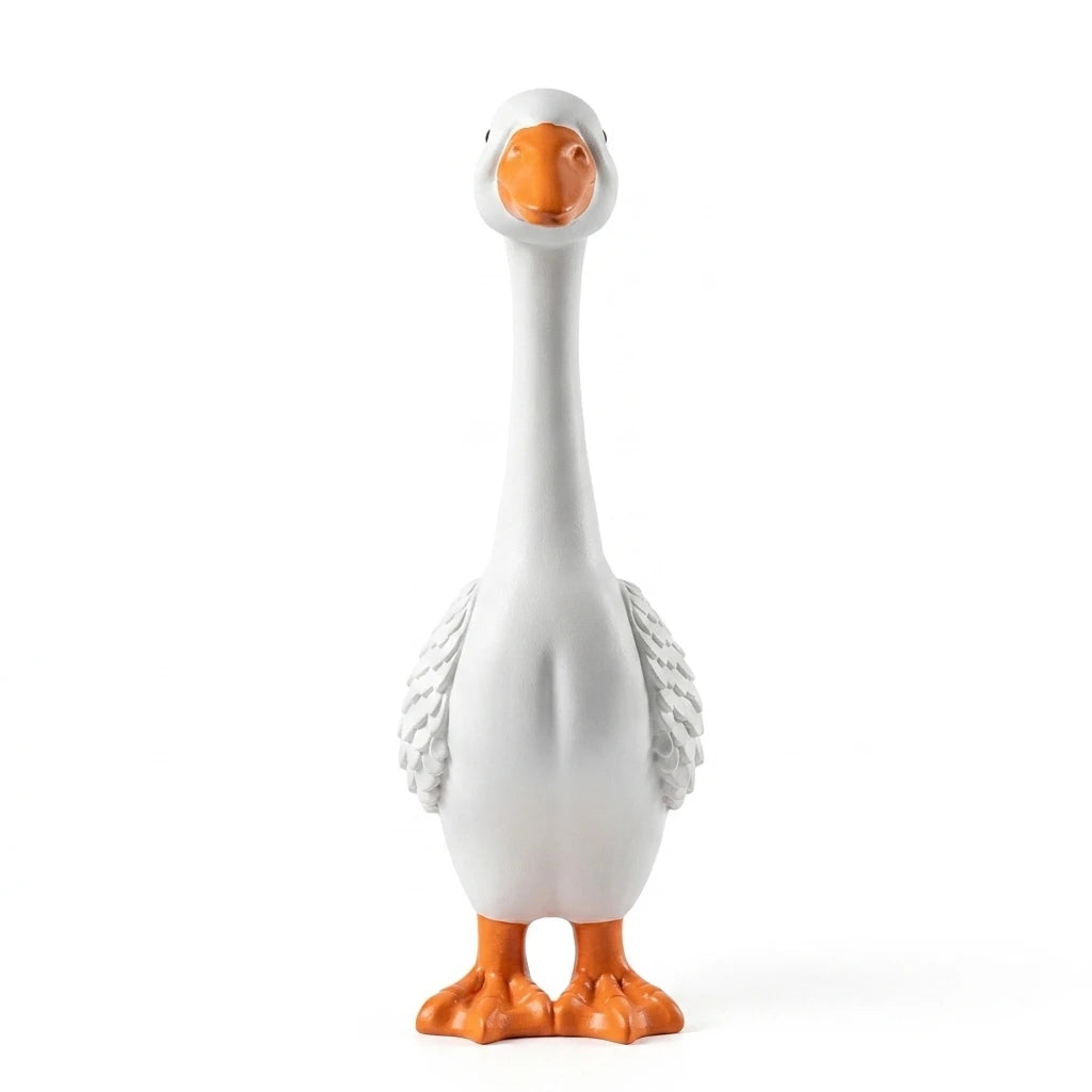 décoration extérieure statue canard blanc résine animaux jardin decor pastoraleextérieur amusante