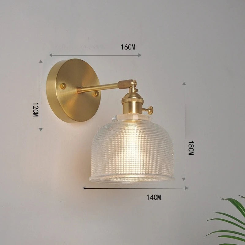 lampe murale moderne or transparente maille fine éclairage quotidien led vis fixée chambre chevet