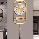 horloge murale moderne ornementée asiatique salon affichage aiguille digital élément décoratif suspendu motifs géométriques