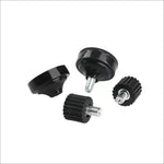 Boutons manchette modernes vis réglables noir blanc texture denture