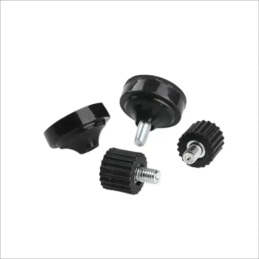 Boutons manchette modernes vis réglables noir blanc texture denture