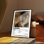affiche moderne chien tatouages noir blanc beige décoration murale maison cadres bois