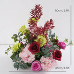bouquets fleurs artificielles blanc rose bleu vert décoration maison anniversaire mariage party événement
