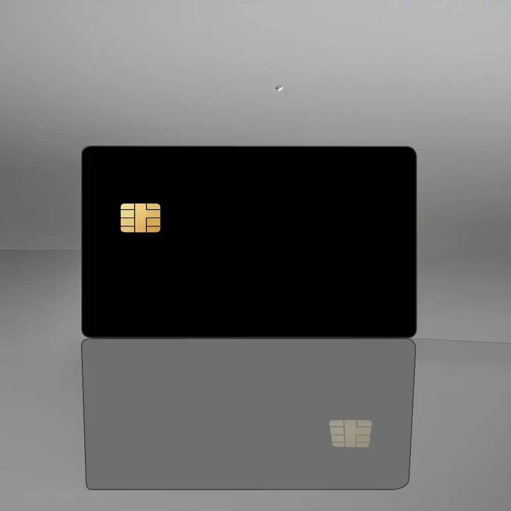 protège cartes adhésifs noirs unis modernes rechargeables banque carte crédit 53x85mm