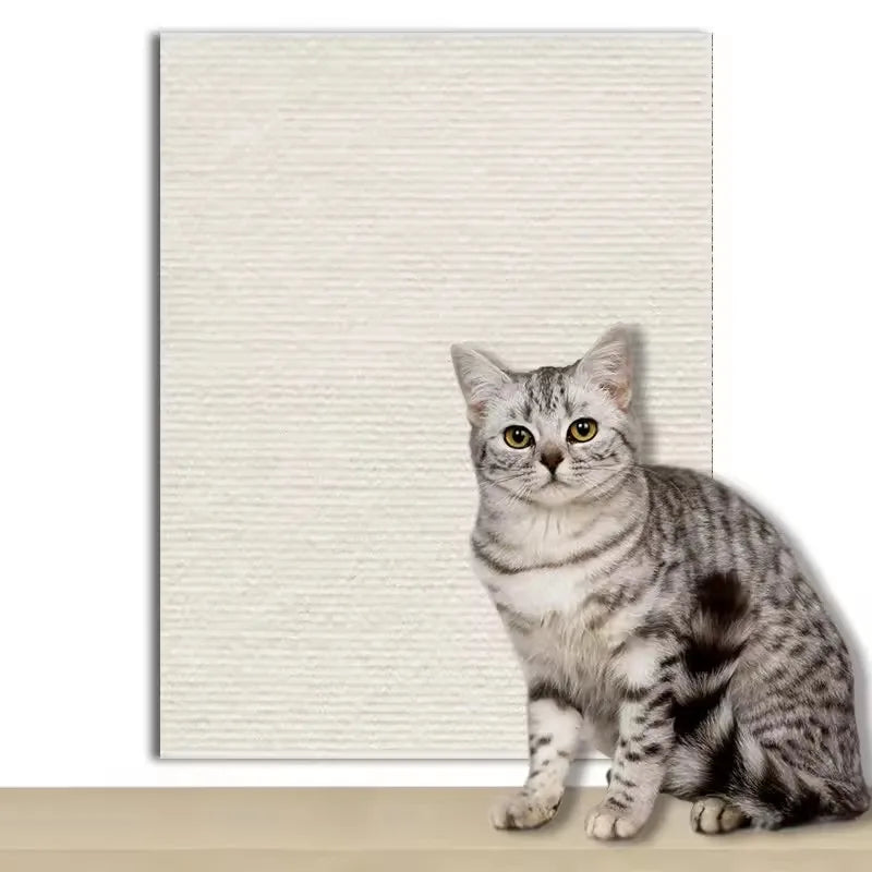 tapis chat anti griffes adhésif tranchable protège canapé gris moderne 40x300cm