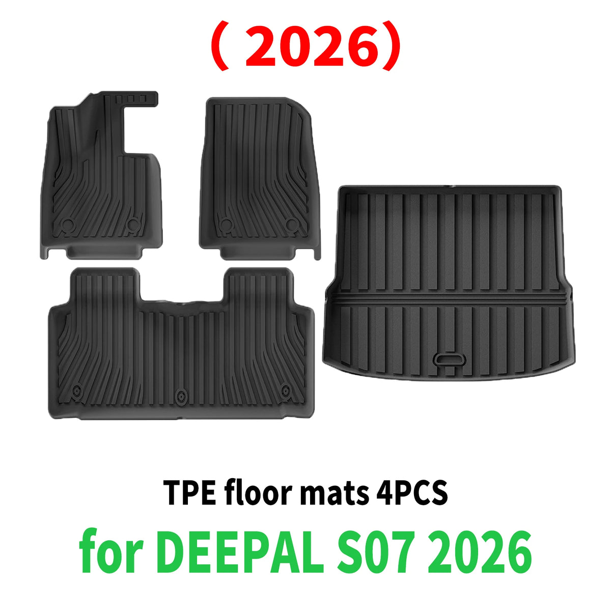 tapis sol voiture noir rayures horizontales moderne imperméable tout terrain