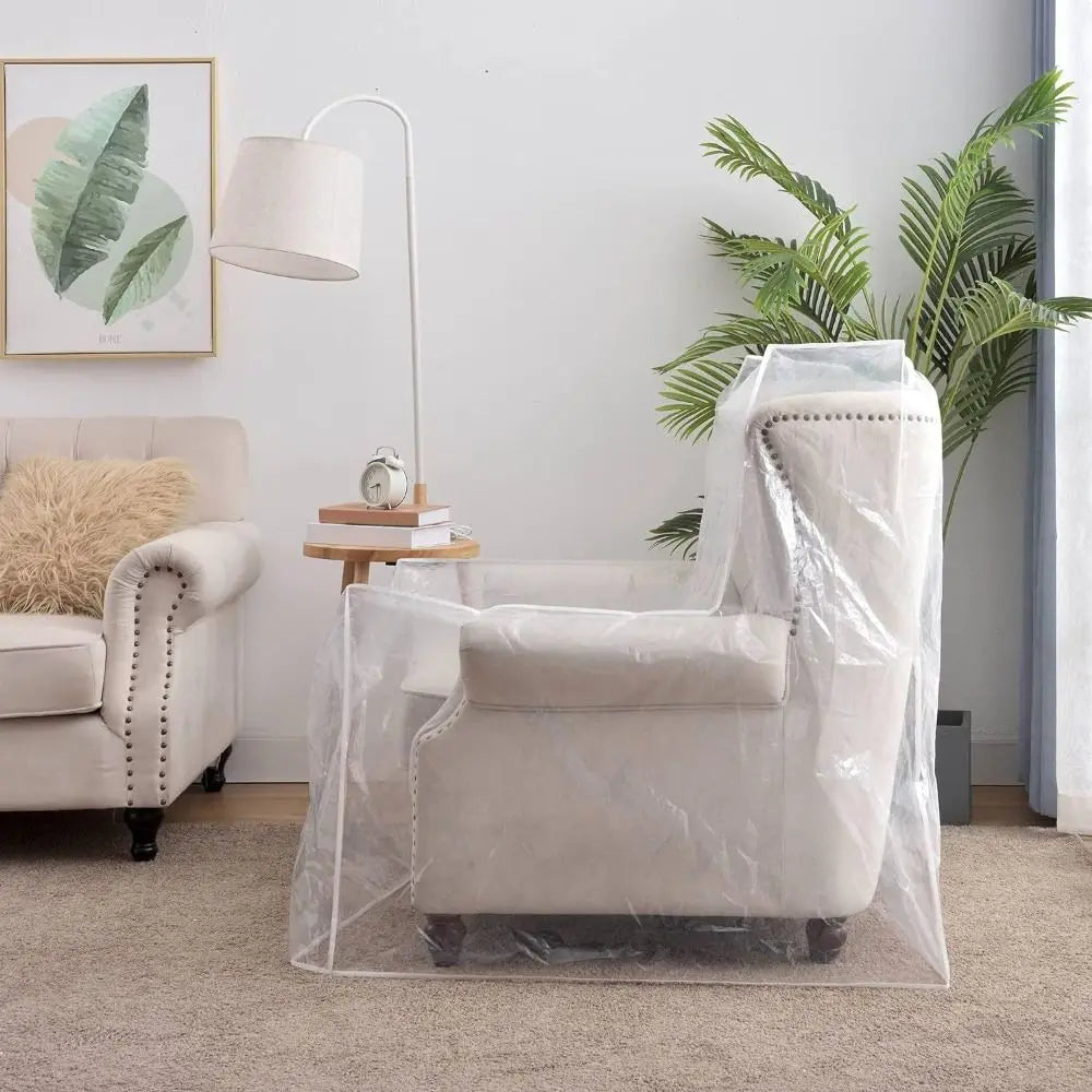housses protection fauteuil transparentes moderne adhésives anti poussière anti rayures élégantes contemporaines efficaces nettoyage