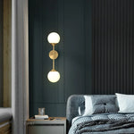 lampe murale moderne or cuivre led sphérique éclairage quotidien minimaliste fixée