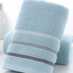 serviettes toilette rapide absorbantes microfibre coton polyester rose clair rayures noires classique