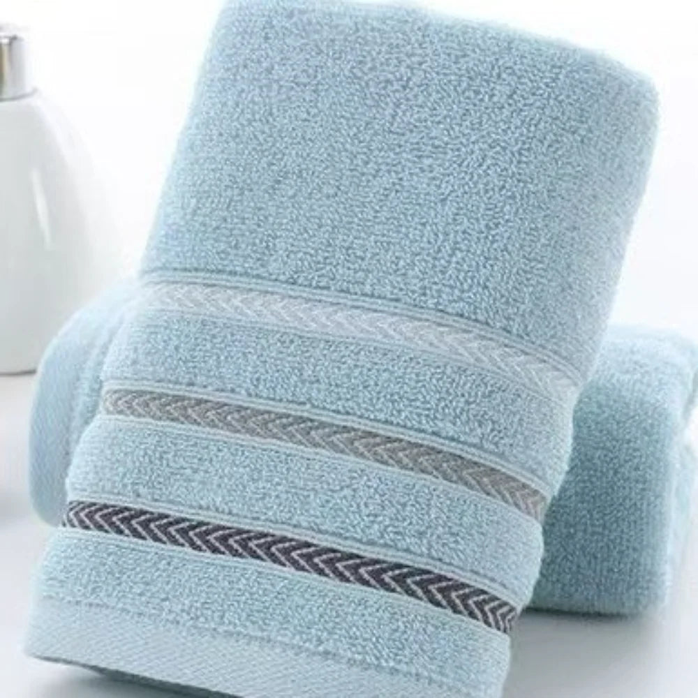 serviettes toilette rapide absorbantes microfibre coton polyester rose clair rayures noires classique