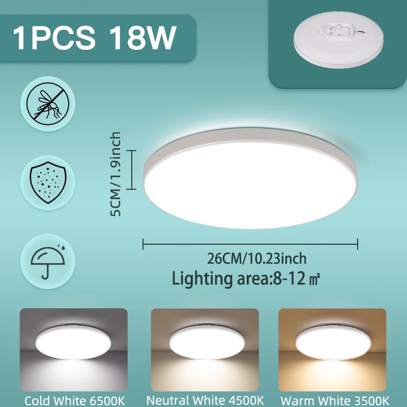 lampe led moderne blanc doré 18w 30w 40w 50w