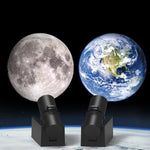 projecteur mural veilleuse lune terre led noir moderne chambre ambiance