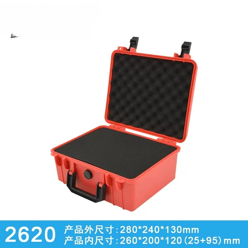 boîtes rangement réutilisables plastique rouge vert bleu jaune noir poignées intérieur mousse moderne robuste