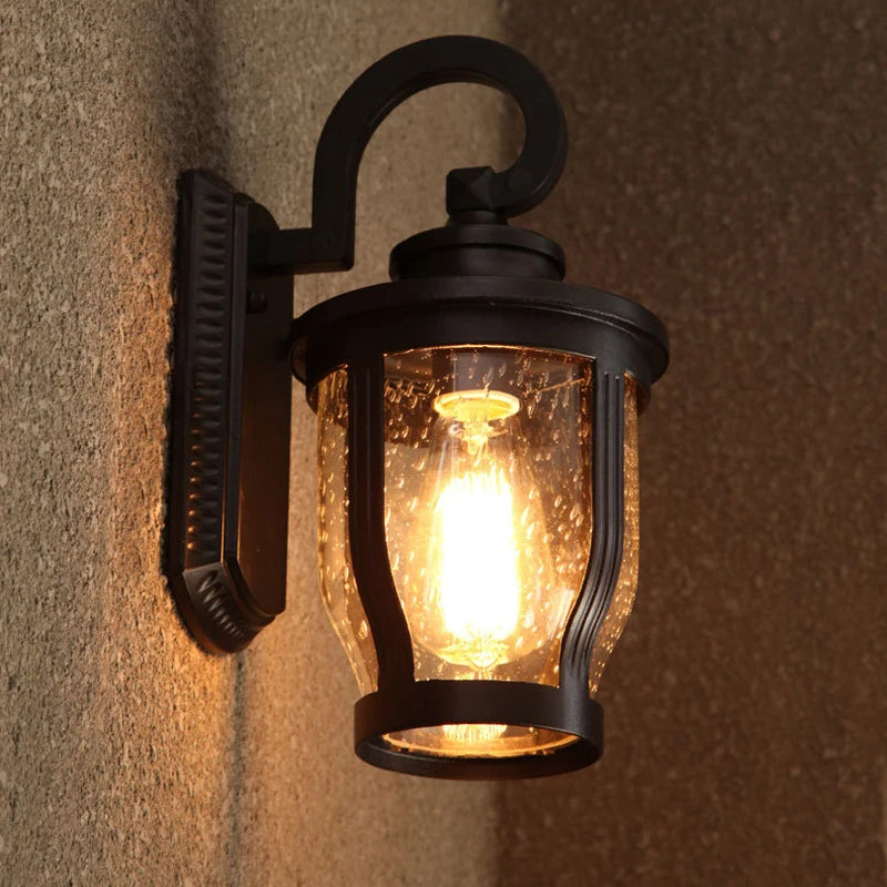 lampe murale noire transparente classique fixations industrielle led 220v e27 3ans garantie