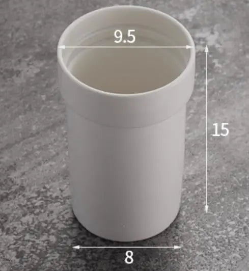 pot pinceau verre blanc mat classique adhésif poignée dorée 9.5cm 8cm 15cm