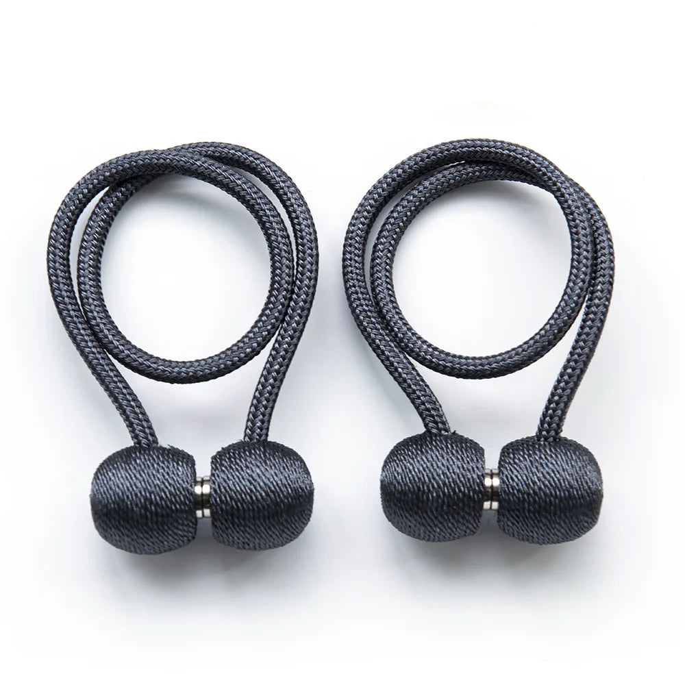 boucles rideaux moderne aimant puissant tissé opacité bleu rose marron attachement chambre salon cuisine