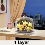 présentoir rotatif transparent moderne organiser figurines anime boîte collectionneur étanche poussière spacieux maison