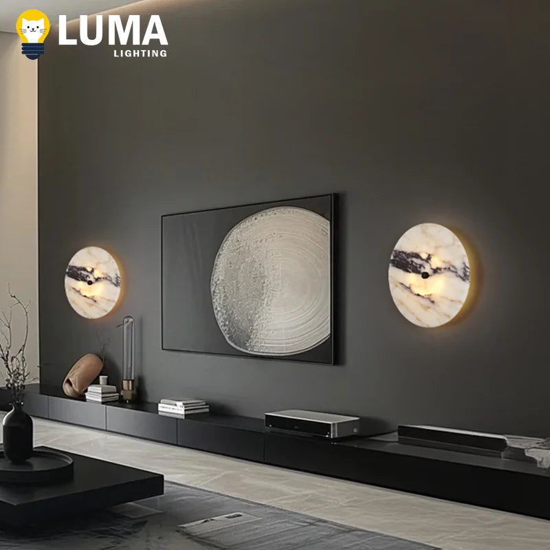 lampe murale moderne marbre blanc noir beige adhésive 249 2000 lumens led 90 260v