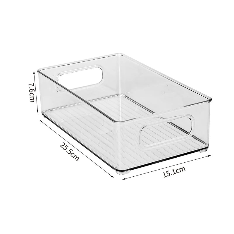 boîtes rangement transparentes moderne poignées crèmes gels lotions fridge organizer