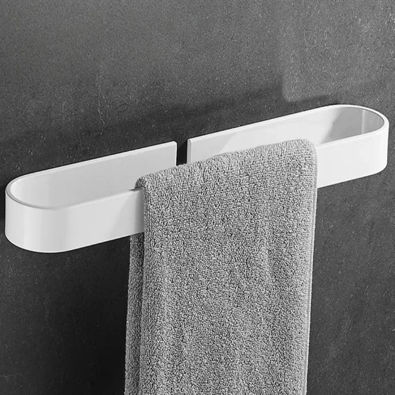 porte serviettes mural blanc noir gris aluminium moderne lisse autonome simple fixations