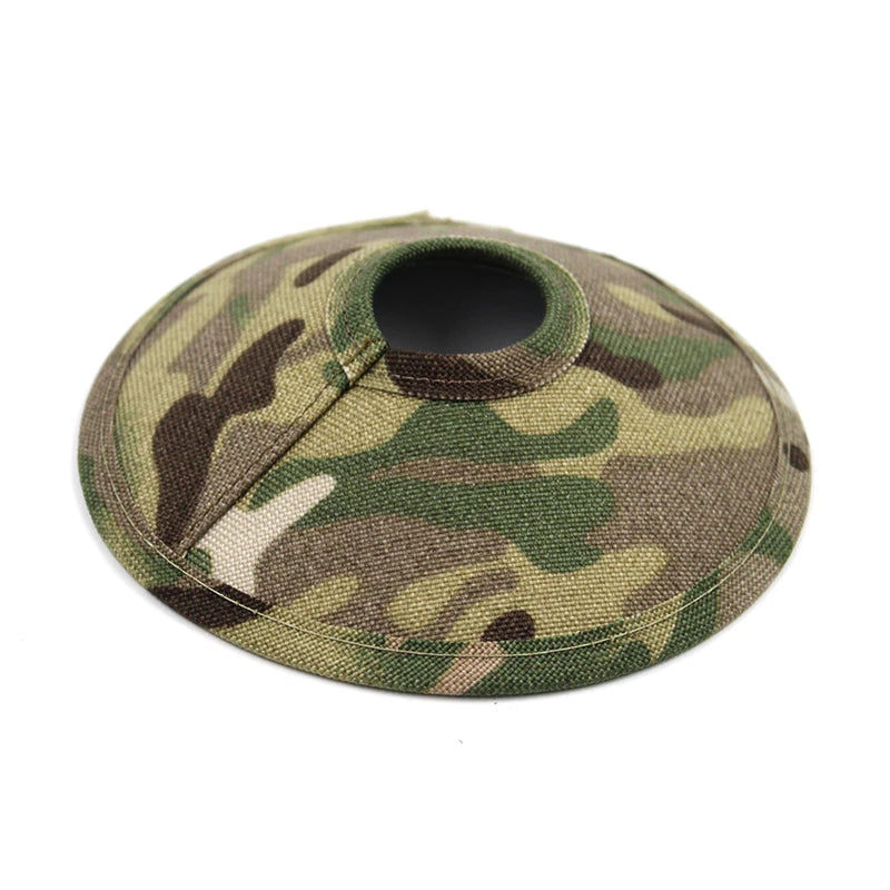 cache lampe camouflage moderne opacité vert beige marron imprimé intérieur extérieur camping jardin