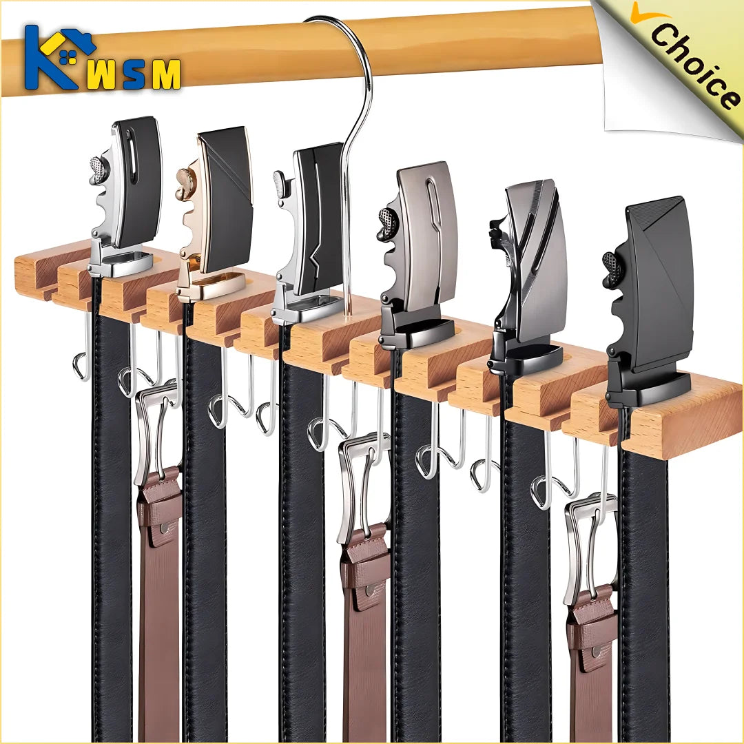 porte ceintures multifonctionnels marron blanc noir compartiments clips organisateur moderne.storage