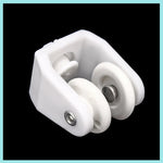 accessoires rail rideau poulies vis métalliques supports montage blanc anneaux bouclesétalement
