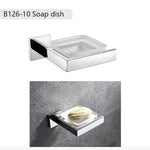 accessoires salle bain chrome modernes porte serviettes mural vis fixés ensemble quincailleries
