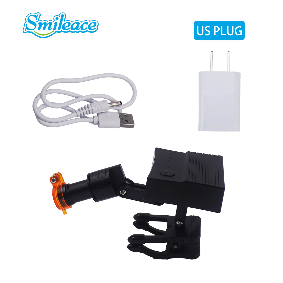 projecteur led clip noir 5w charge rapide 24000lux ajustable dentisterie