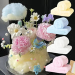 feuilles coton nuageux pelucheuses décoration festive blanches roses jaunes bleues douces 20x80cm