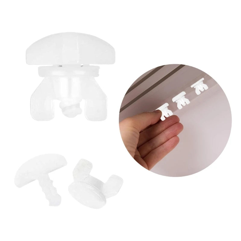 clips fenetre blanc translucide adhésif moderne pratique set 20 pieces