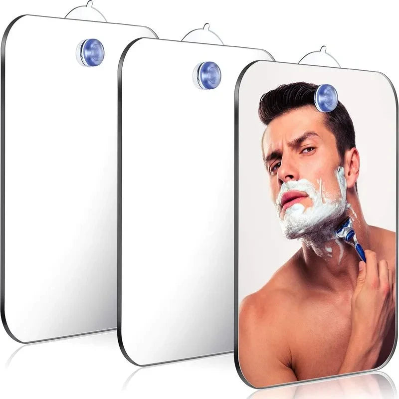 miroir argenté moderne ventouse murale salle bains portable transparent bord arrondi sophistiqué toileting assistance