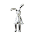 figurines lapin argentées moderne minimaliste décoration intérieure métal poli simple ornement maison