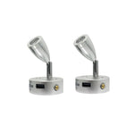 lampe lecture led argentée moderne fixée mur éclairage usb 12v 24v tactile variante intensity