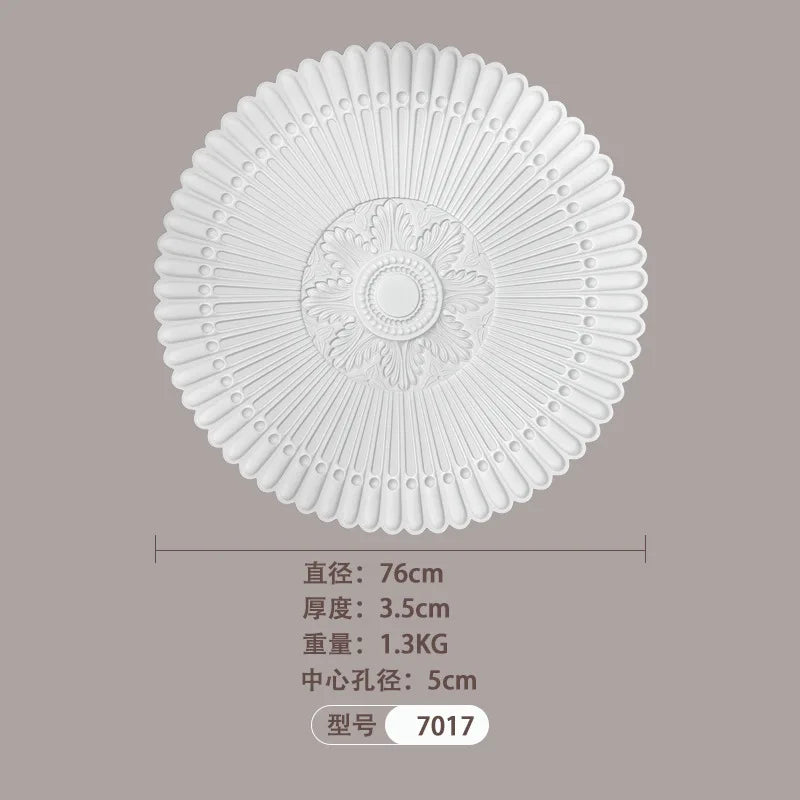 decoratif blanc ornements floraux classique diametre 40cm 50cm 60cm 76cm