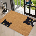 tapis moderne antidérapant chat lapin fleurs entrée garage extérieur durable polyester