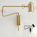 lampe murale or noir moderne scandinave articulée étude chambre entrée
