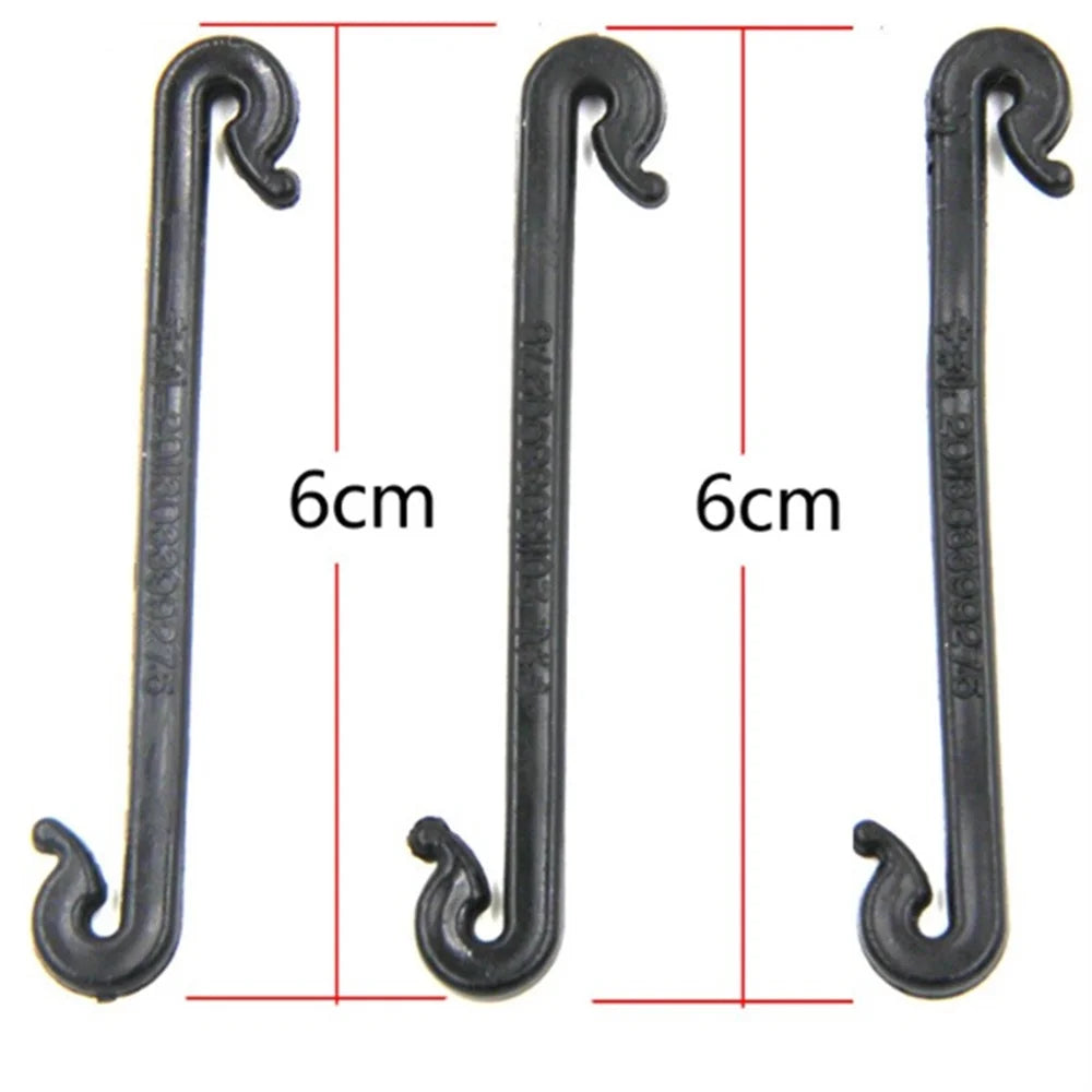 attaches noires clips support plantes jardin fonctionnel plastique lisse crochet 6cm package