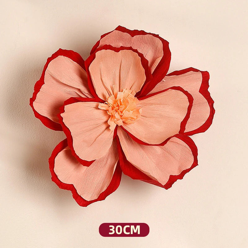décorations florales mariage chinois fleurs rouges roses orangées caractères chinois éventails papier traditionnels festifs