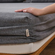 drap housse extensible matelas gris orange blanc waffle moderne minimaliste texturé opalescent elastics
