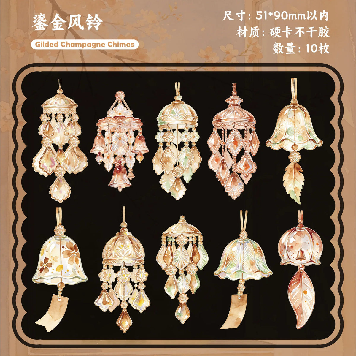 autocollants deco floral japonais semi transparent rose violet vert orange blanc eyelets beads ribbons