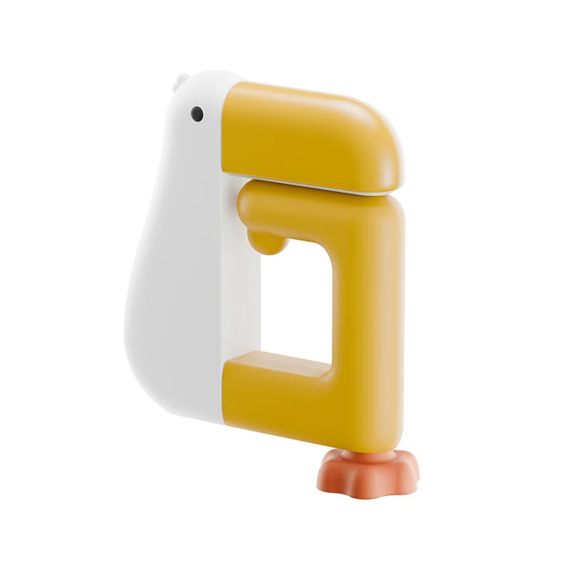 porte sacs clips oiseau noir jaune rose clair blanc moderne minimaliste école fournitures