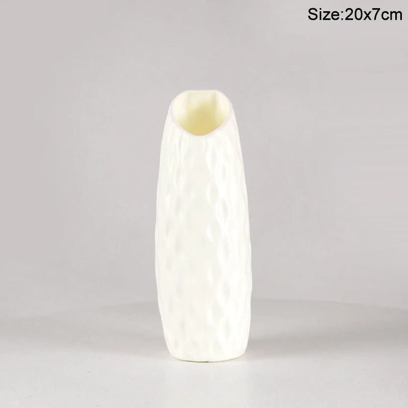 vase moderne rose gris blanc géométrique plissé table décoration intérieur minimaliste